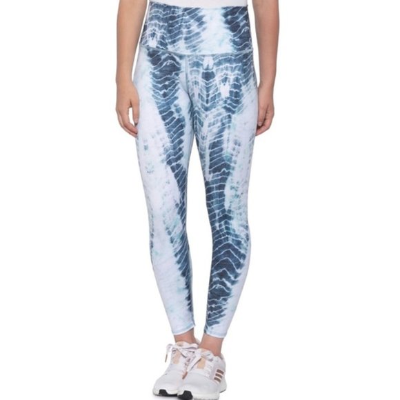 EVCR Navy White Tie Dye Brianna High Waist Legging - Picture 1 of 7